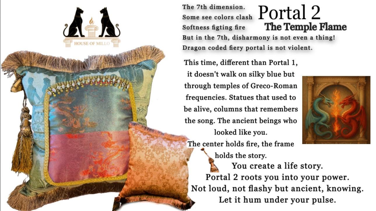 Portal Pillow 2 - The Temple Flame