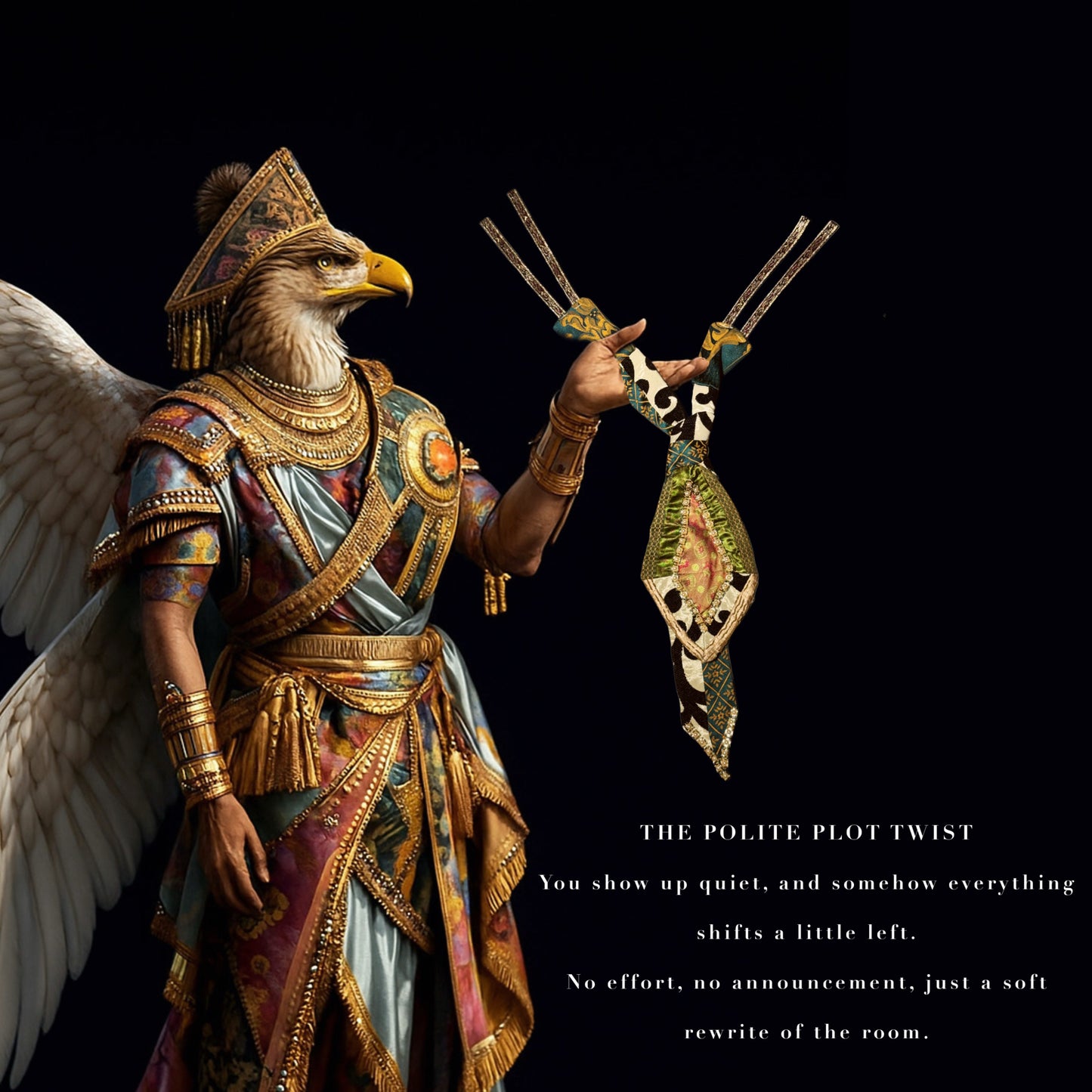 The Polite Plot Twist Necktie - Champagne Witch Collection