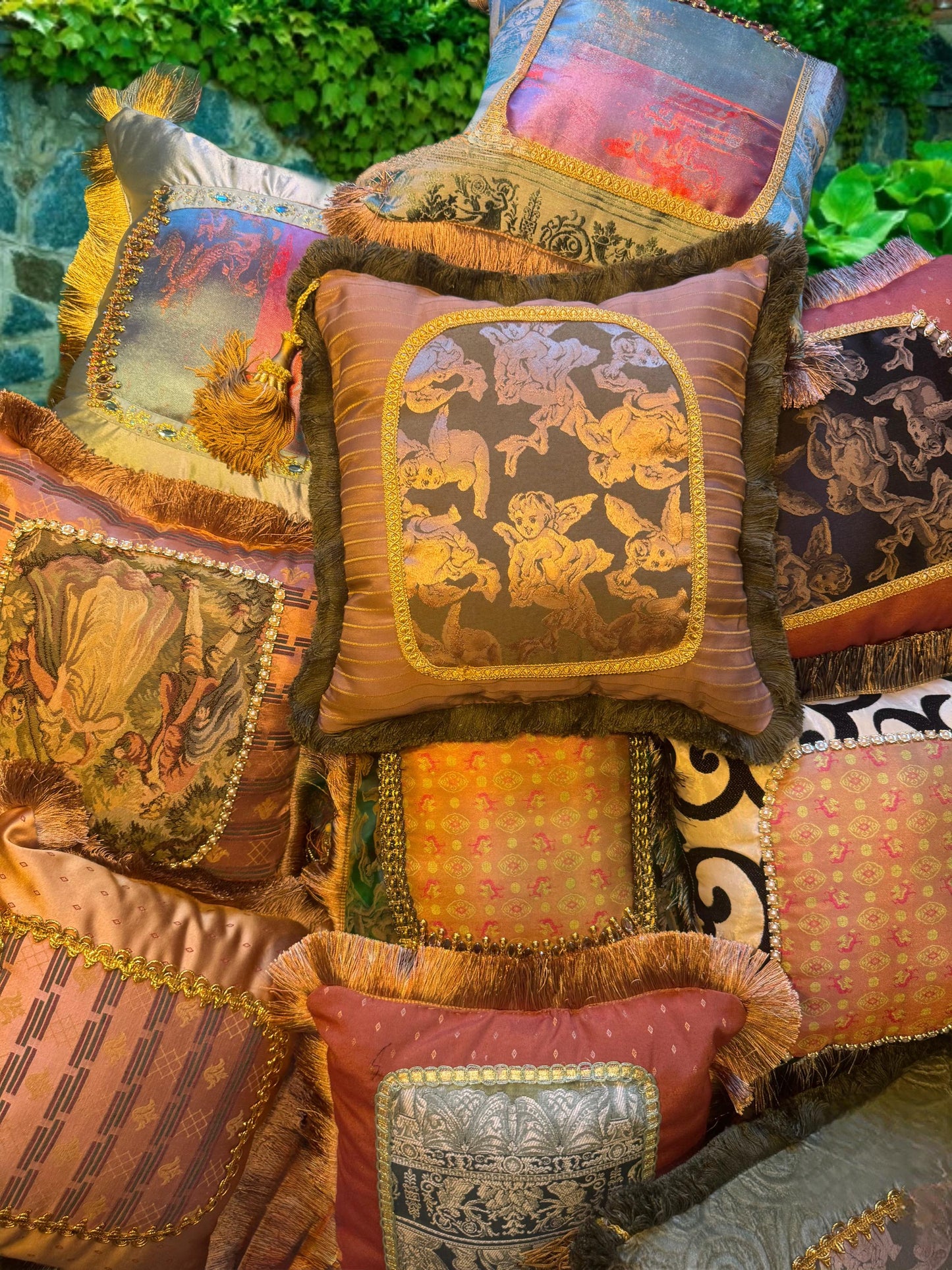 Portal Pillow 7 - Antique Violet Pulse of Gaia