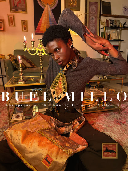 The Polite Plot Twist Necktie - Champagne Witch Collection