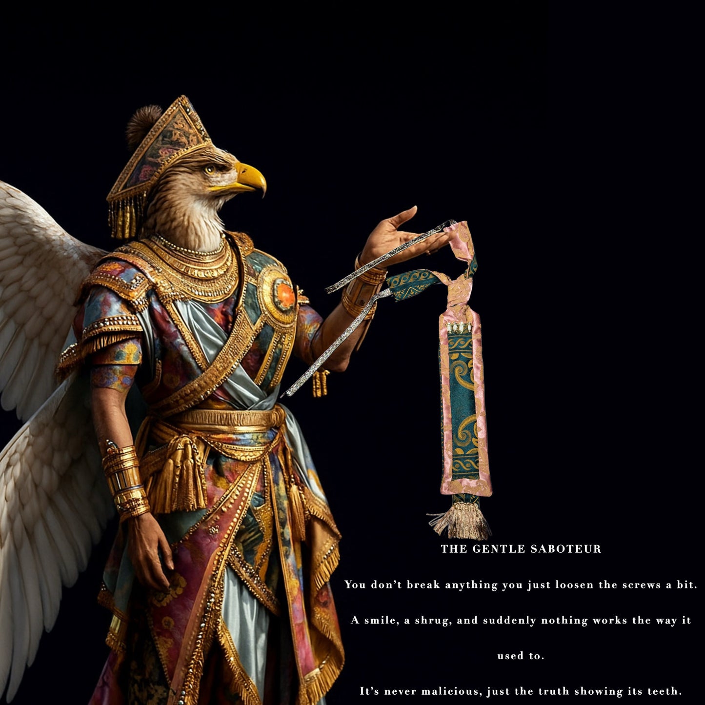 The Gentle Saboteur Necktie - Champagne Witch Collection