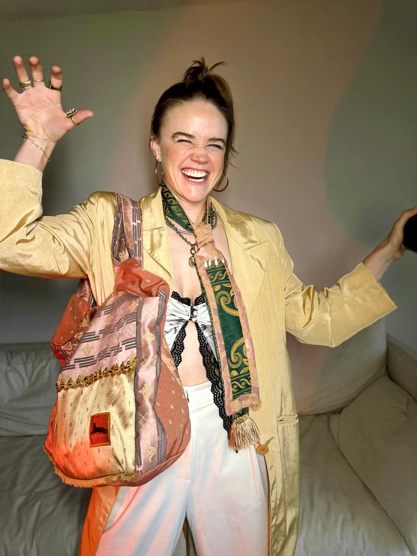 The Gentle Saboteur Necktie - Champagne Witch Collection