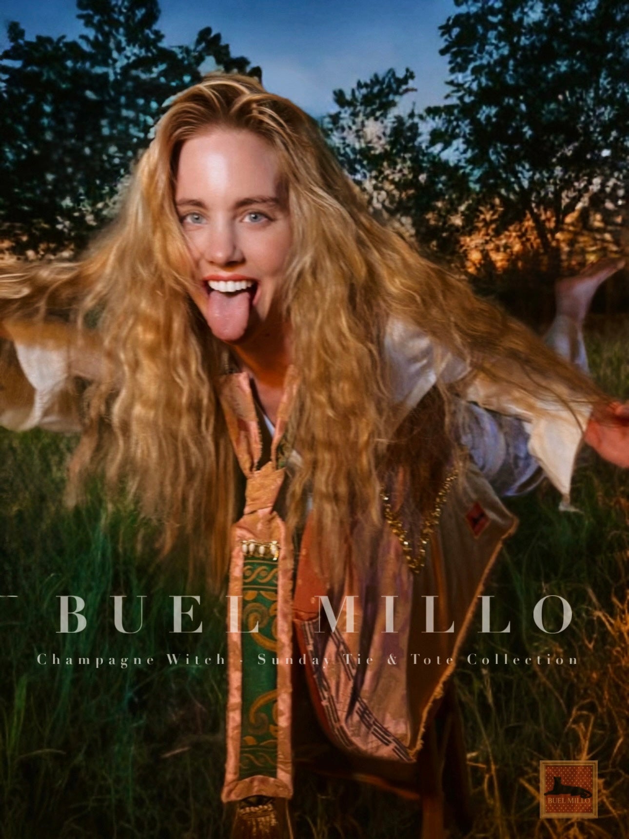 The Gentle Saboteur Necktie - Champagne Witch Collection