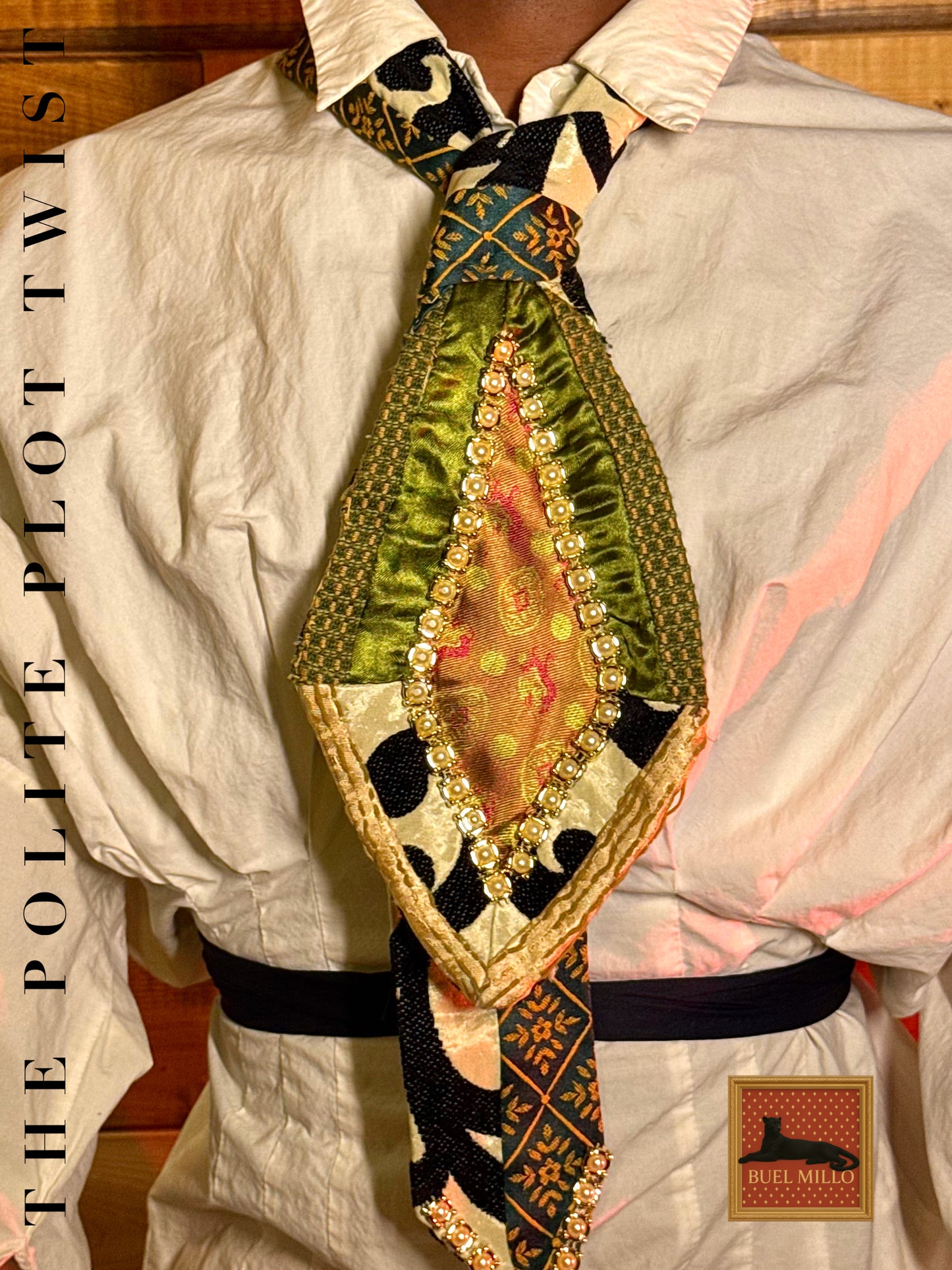 The Polite Plot Twist Necktie - Champagne Witch Collection