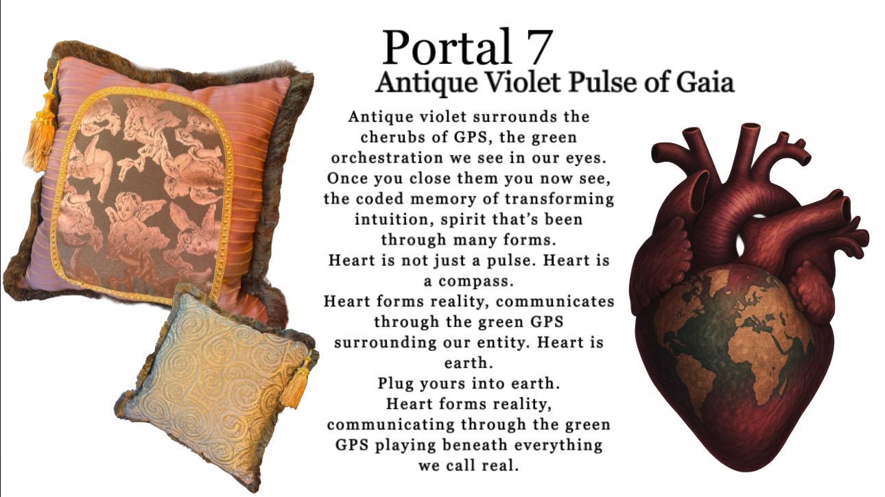 Portal Pillow 7 - Antique Violet Pulse of Gaia